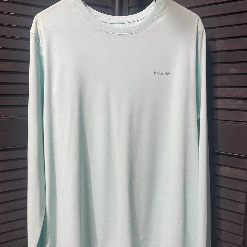 Columbia Men's Aqua Long Sleeve Tee